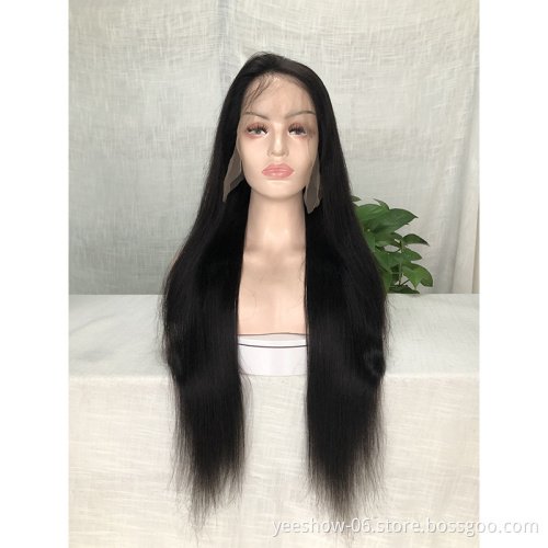 Factory Wholesale 10A Grade Silky Straight Raw Virgin Cuticle Aligned 13x4 Brazilian Human Hair Wig